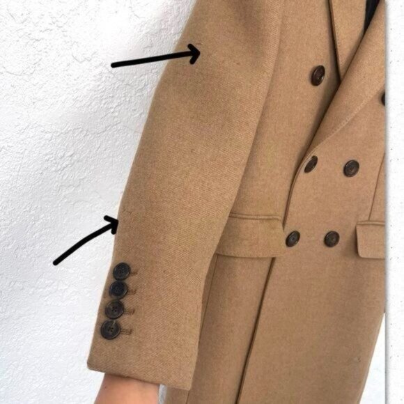 CELINE CHESTERFIELD 2020 CLASSIC COAT IN 100% CAMEL HAIR CLOTH NUTMEG SIZE SMALL - Picture 7 of 13